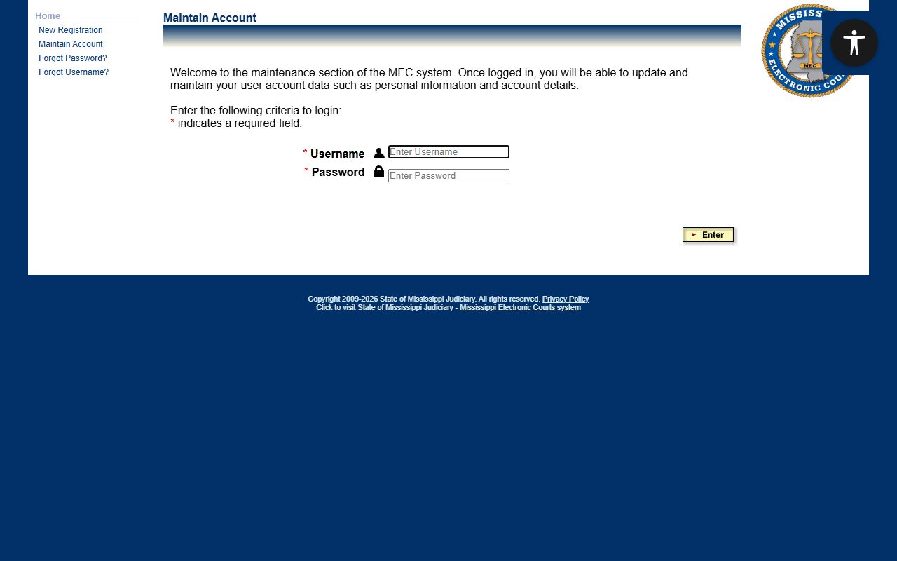 PAMEC online registration for Panola County court records access