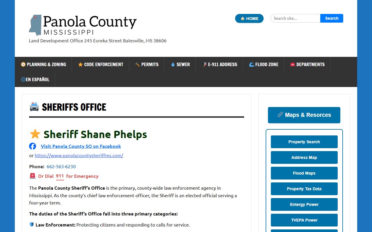 Panola County Sheriff page tied to criminal court records and booking charges